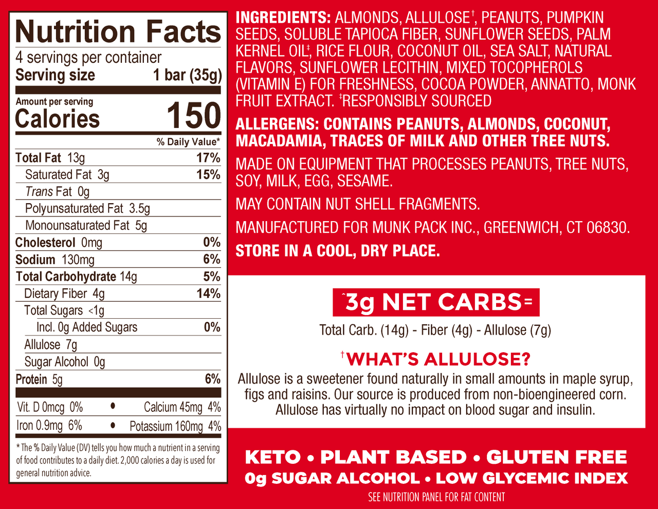 Munk Pack Keto Bars - Caramel Sea Salt (24-pack)