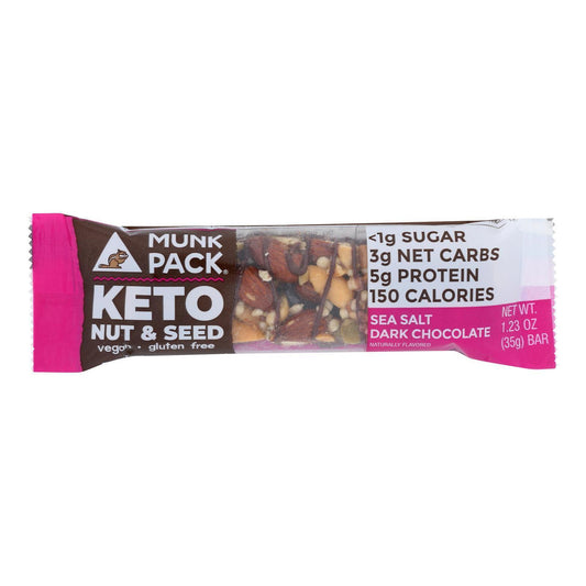Munk Pack Keto Bars - Sea Salt Dark Chocolate (12-pack)